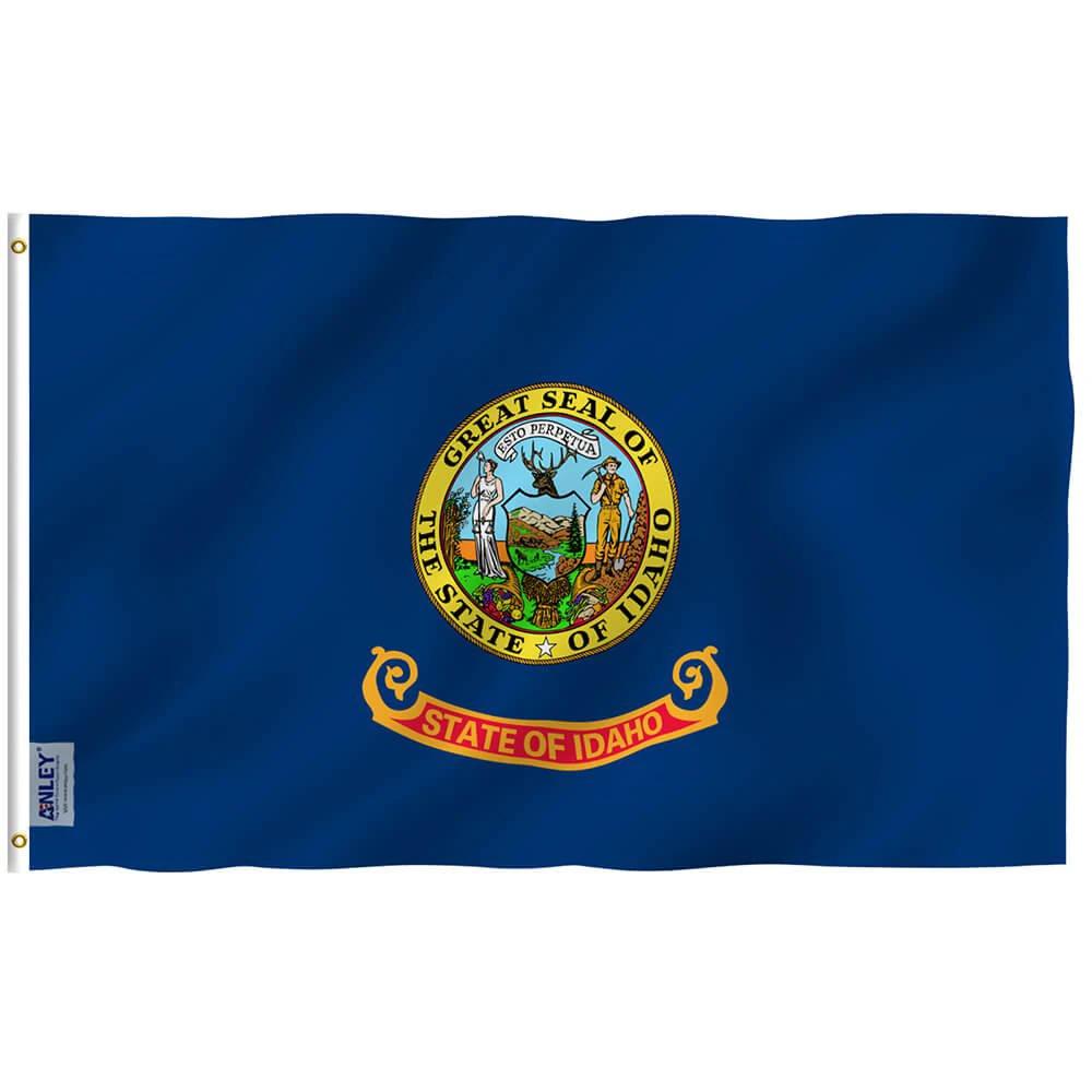 3x5 Foot Idaho State Flag - Idaho ID Flags Polyester with Brass Grommets 3X5Ft Banner by flagsjustdoit