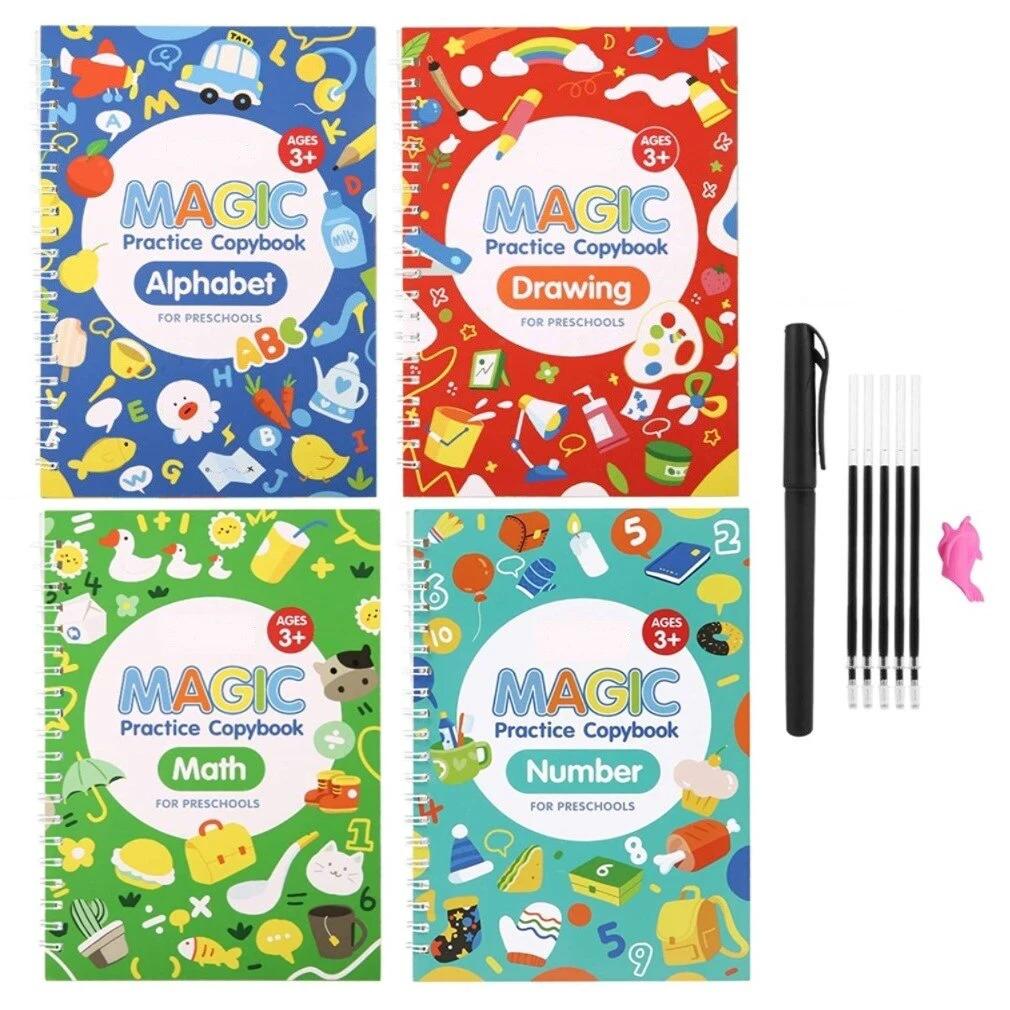 Kids Practice Magic Groove Writing Notebook Auto-Disappears in 10 Minutes Bowlift by Bowlift