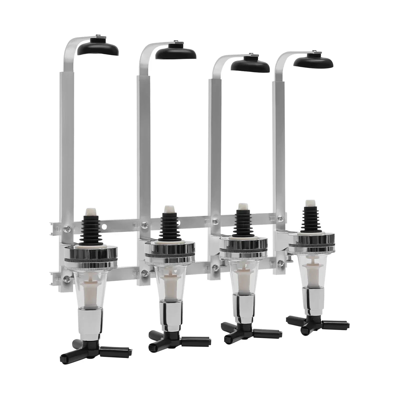 4 Head Silver Wine Rack Wall Mounted Bottle Bracket Bar Accessories by Bowlift