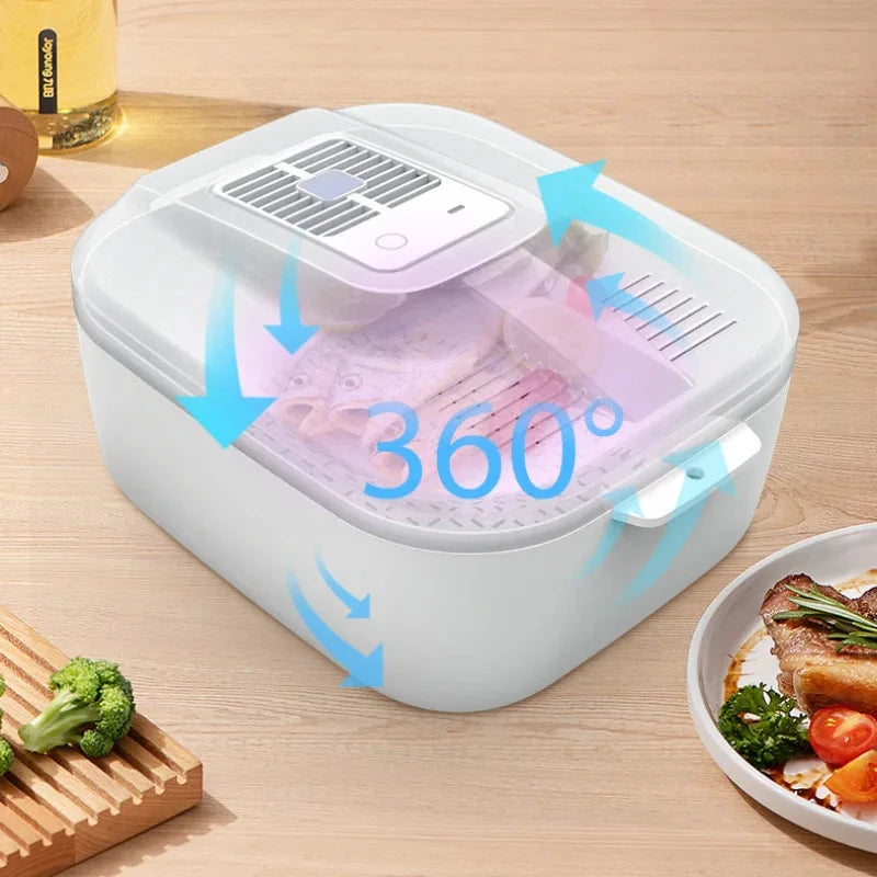 Multifunctional Fruit and Vegetable Cleaning Box – Automatic Cleaner with Draining Basket & Storage Lid by BowLift