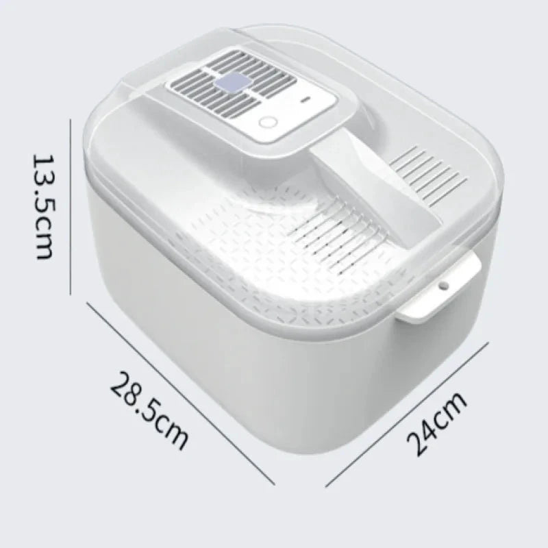 Multifunctional Fruit and Vegetable Cleaning Box – Automatic Cleaner with Draining Basket & Storage Lid by BowLift