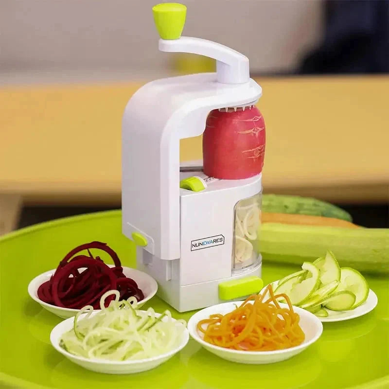 4-IN-1 Rotating Blade Veggie Spiralizer Noodle Maker with Suction Cup by Bowlift