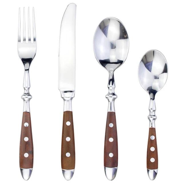 4 in 1 Set Delicate Dinnerware For Home Stainless Steel Cutlery Set by Bowlift