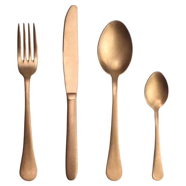4 in 1 Set Delicate Dinnerware For Home Stainless Steel Cutlery Set by Bowlift