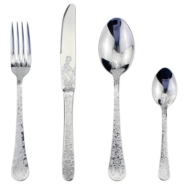 4 in 1 Set Delicate Dinnerware For Home Stainless Steel Cutlery Set by Bowlift