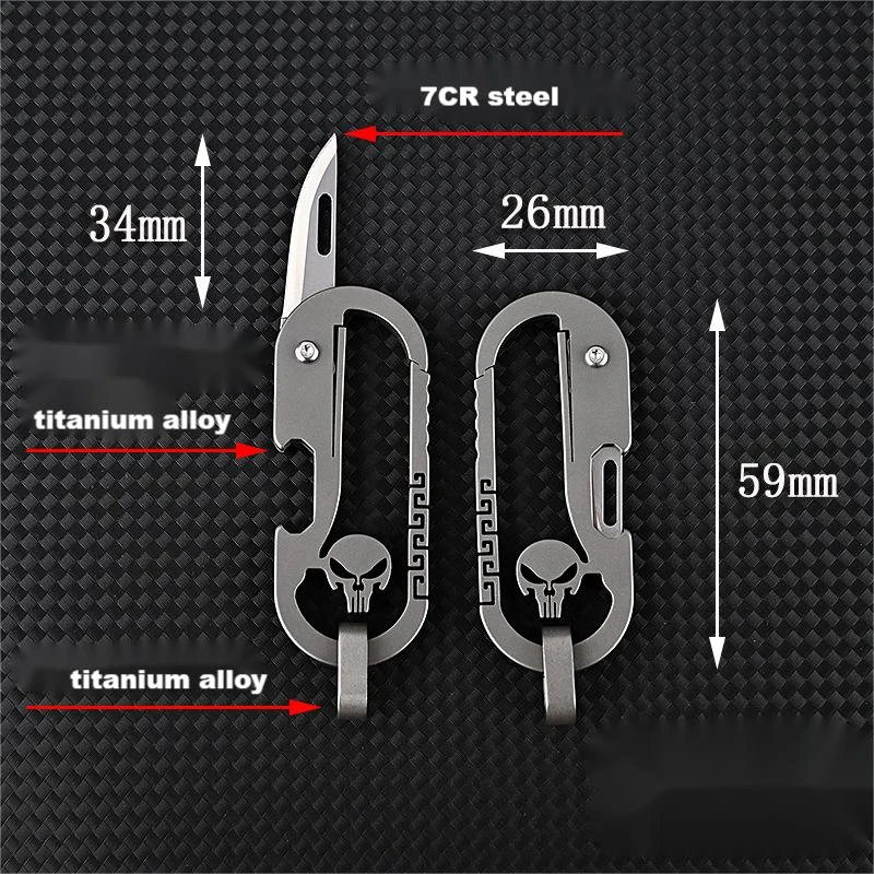 Multi-function keychain waist hanging portable folding knife Bowlift by Bowlift