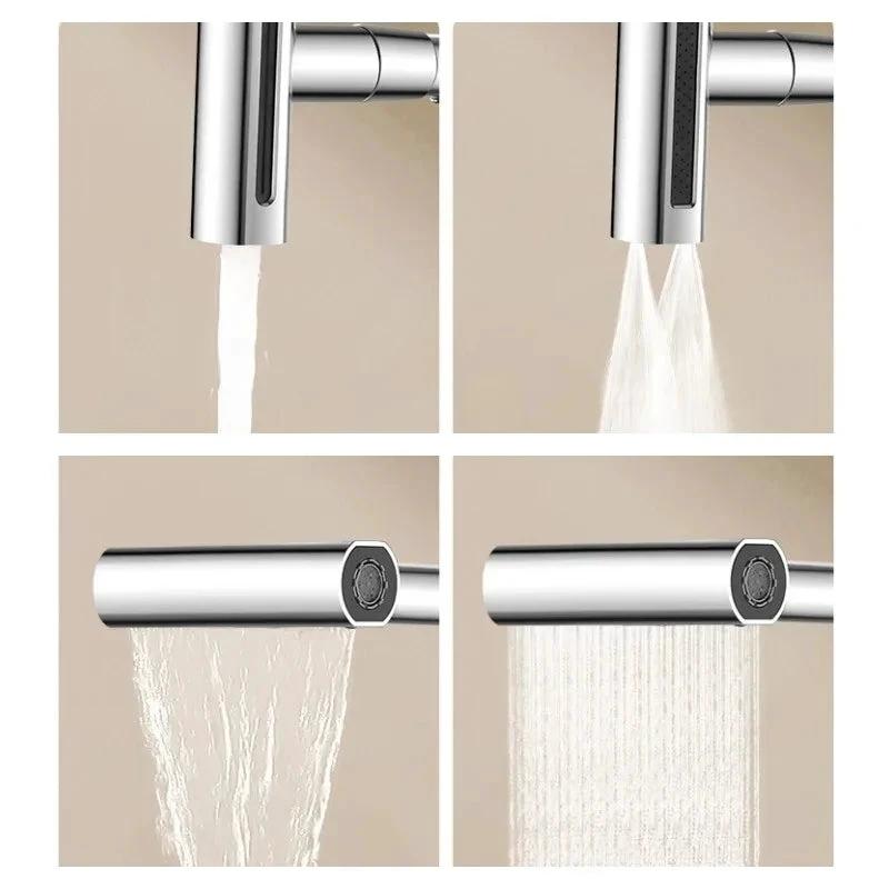 4 Modes Waterfall Kitchen Faucet Rotation Stream Sprayer Head Tap by Bowlift