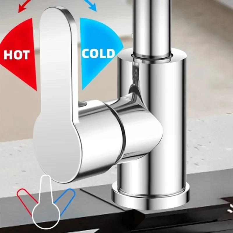 4 Modes Waterfall Kitchen Faucet Rotation Stream Sprayer Head Tap by Bowlift