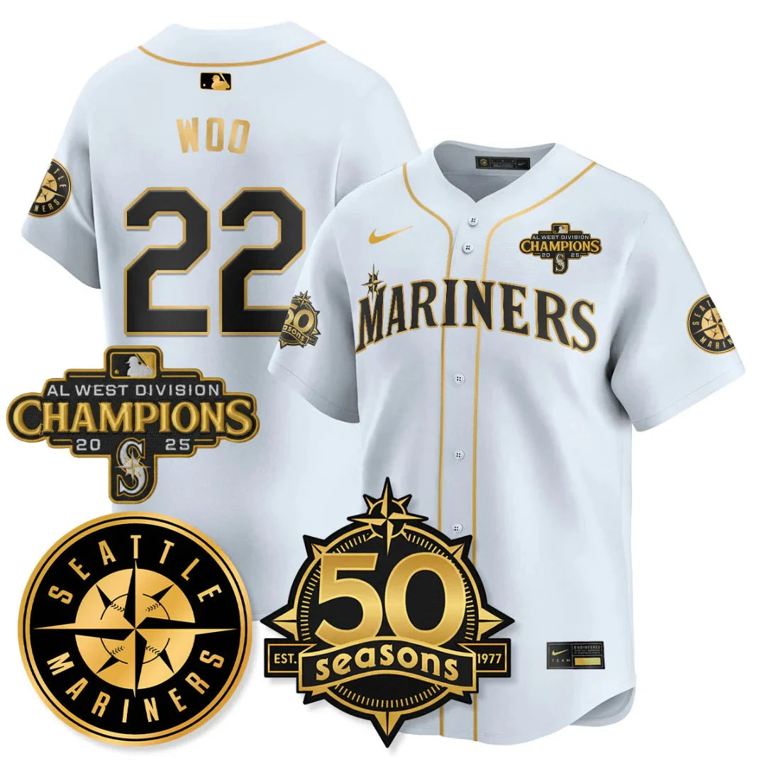 SEA Vapor Premier Limited Jersey - 50th Anniversary & AL West Division Champions - All Stitched by Digigearus