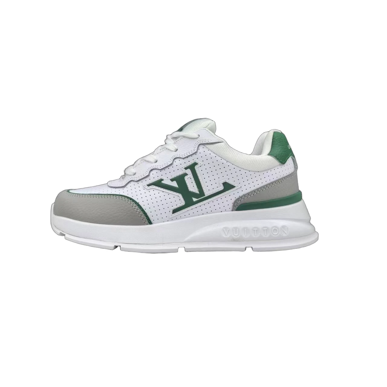 Luxury Lou Paris Classic Trainers Green White Shoes Sneakers by Air Jordan