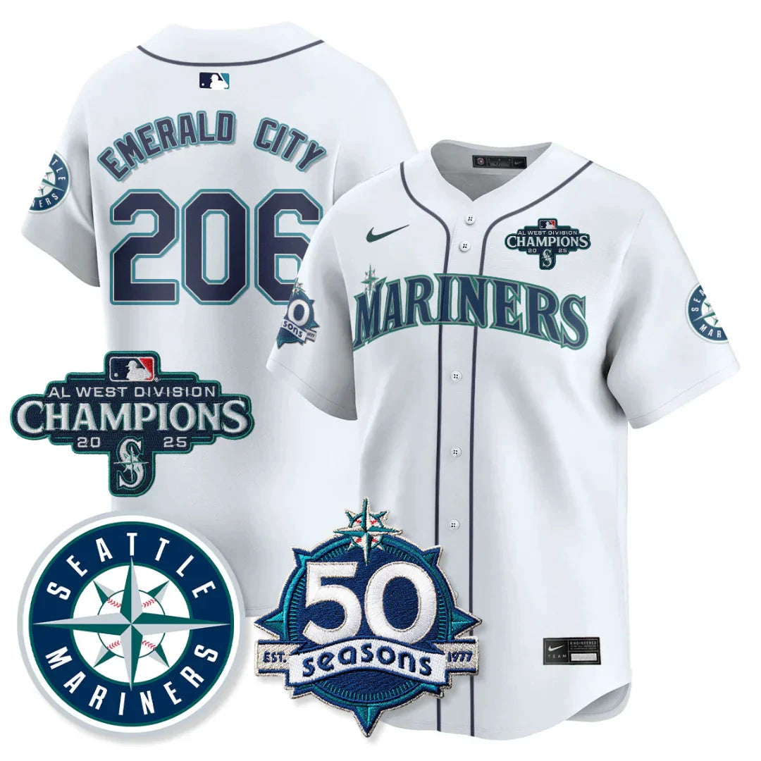 SEA Vapor Premier Limited Jersey - 50th Anniversary & AL West Division Champions - All Stitched by Digigearus