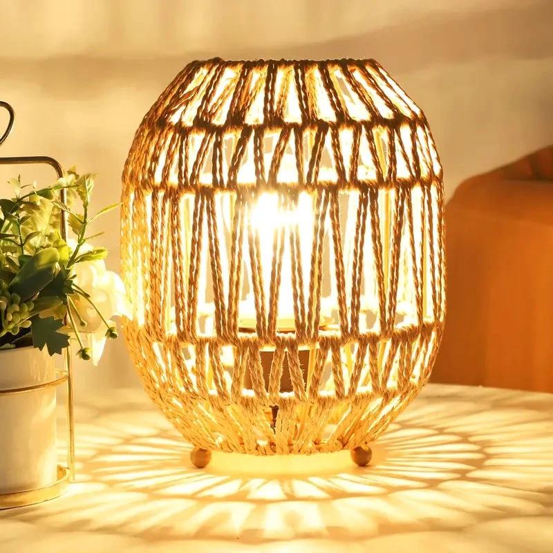 Boho Rattan Lamp Bowlift by Bowlift
