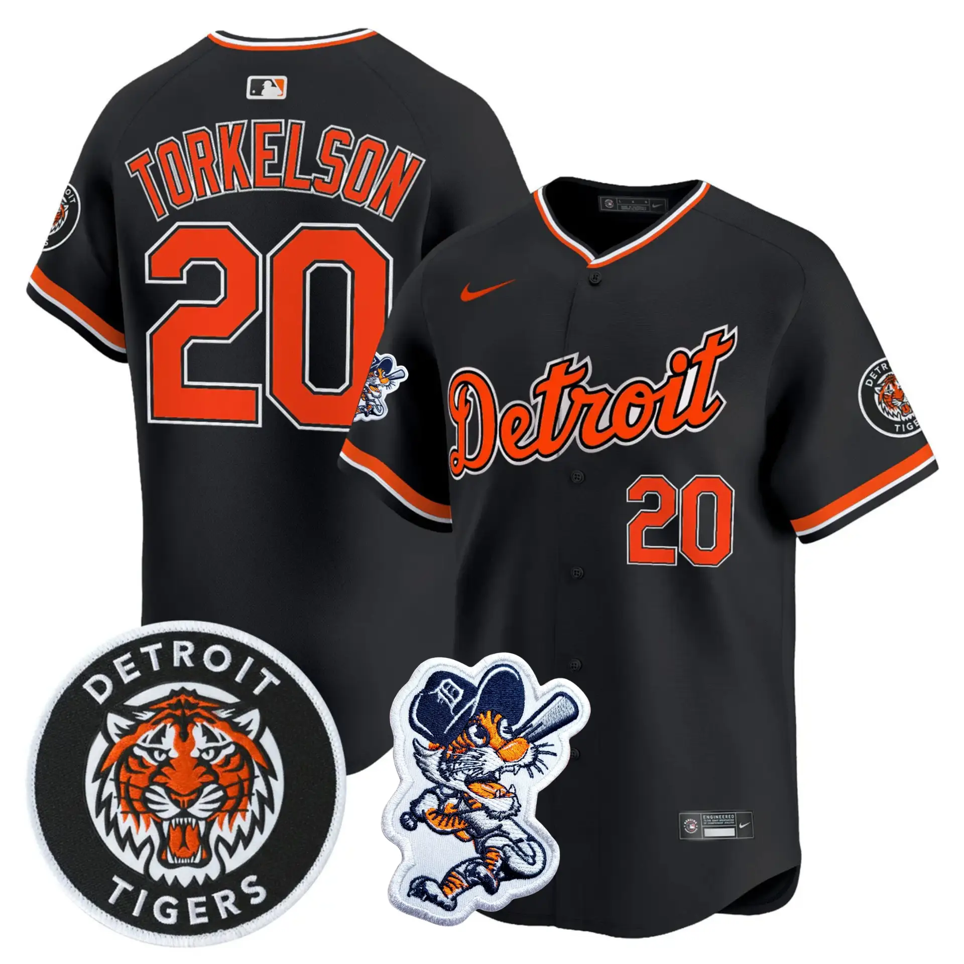 DET 2026 Paws Patch Alternate Vapor Premier Limited Jersey - All Stitched by Detroit Tigers