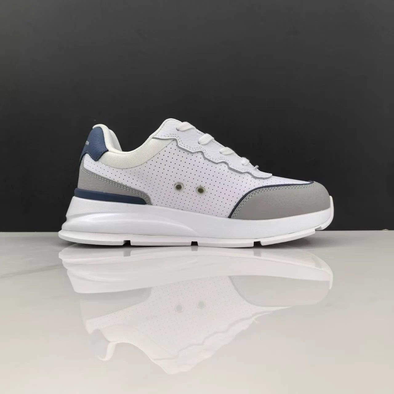 Luxury Lou Paris Classic Trainers Navy Blue White Shoes Sneakers by Air Jordan