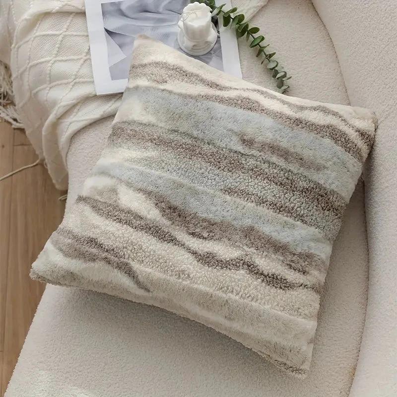 Marble Inspired Plush Cushion Cover by Casa & Beyond