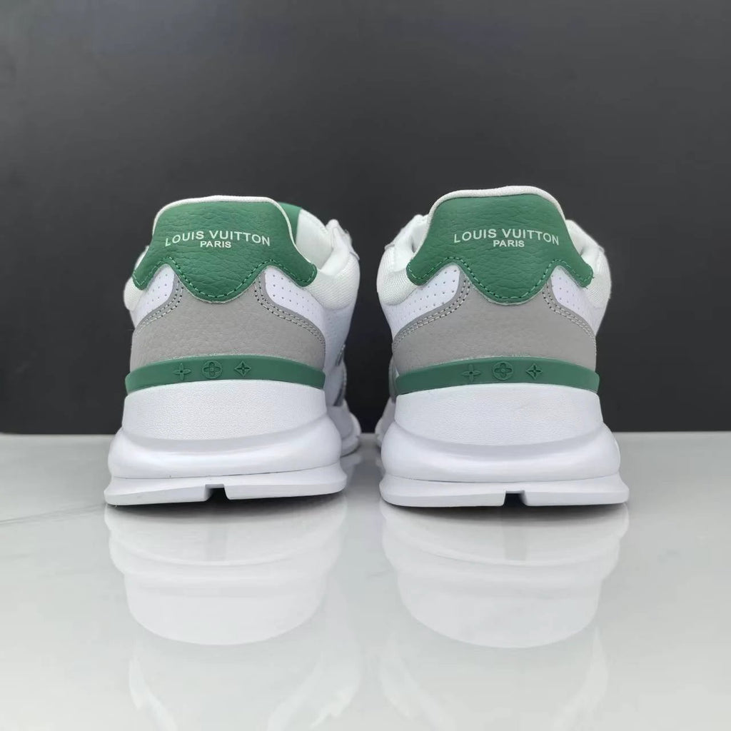 Luxury Lou Paris Classic Trainers Green White Shoes Sneakers by Air Jordan