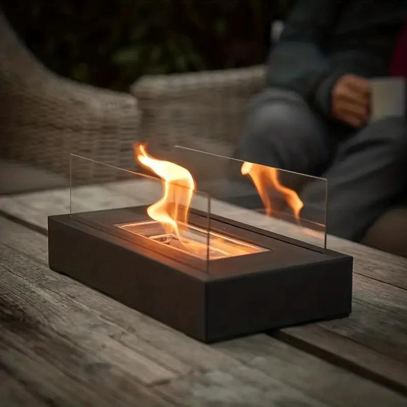 GlowMist Luxury Table Fireplace Bowlift by Bowlift