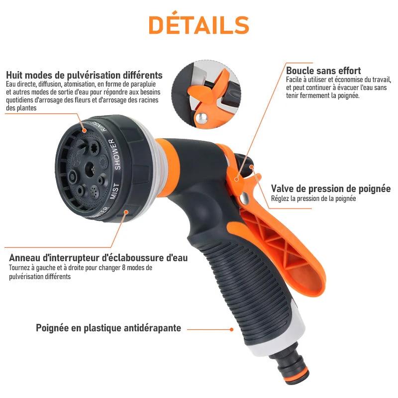 High pressure adjustable garden hose nozzle by Bowlift
