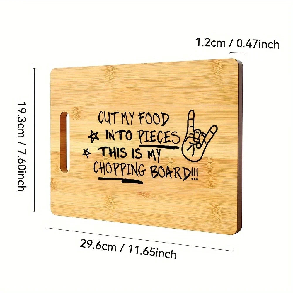 Gravieretes Bamboo Cutting Board – Humorous Kitchen Decoration and Gift Bowlift by Bowlift