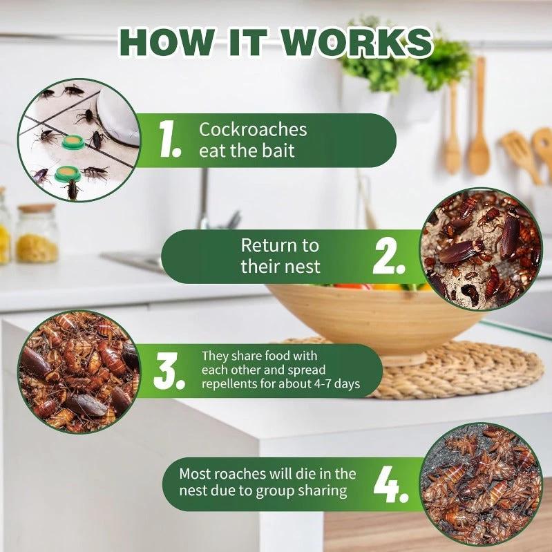 Child- & Pet-Safe Roach Bait Discs by BowLift