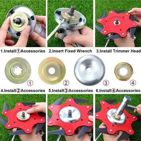 Pro | Versatile trimmer head with 6 blades by BowLift
