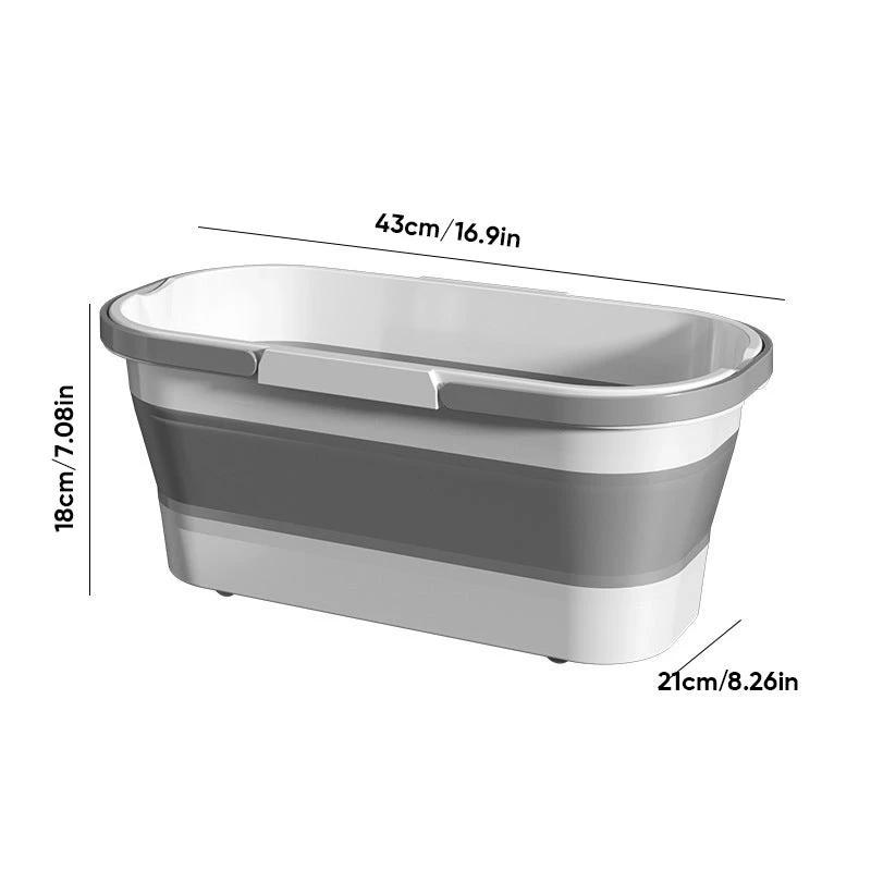 Foldable Portable Rectangular Bucket by Bowlift