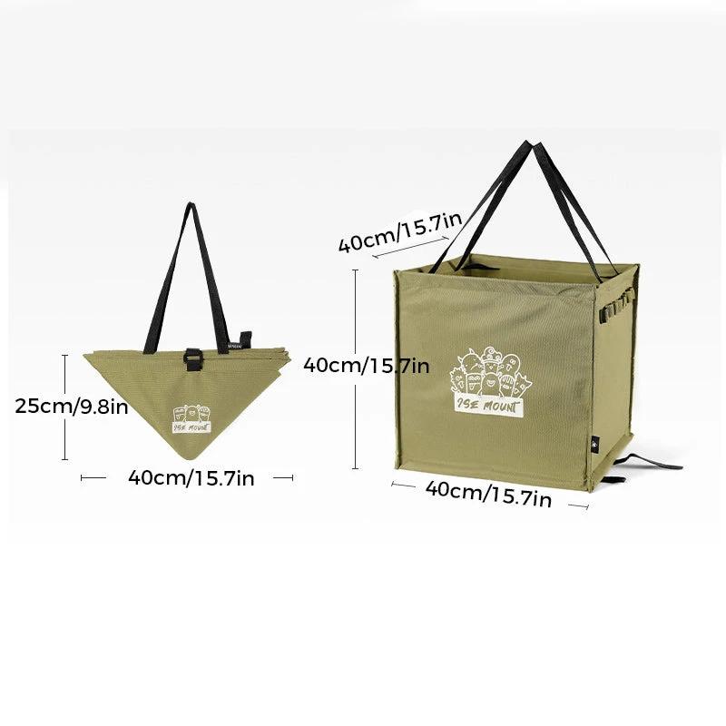 Foldable multifunctional trash can for outdoor use by Bowlift