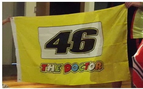 VALENTINO ROSSI 46 Flag 46 The Doctor Flag-3x5 FT Banner-100% polyester by flagsshop