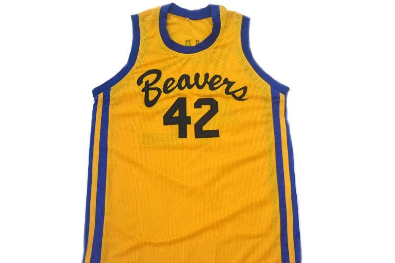 Howard Jersey #42 Beavers Teen Wolf Basketball Yellow by My store basketball
