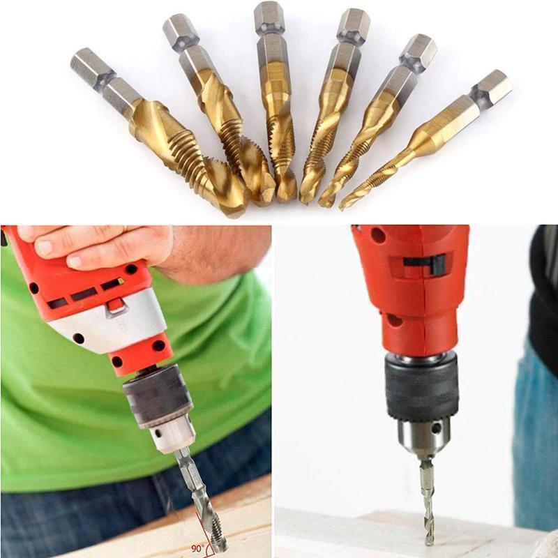 Set of 6 metric tap drill bits by Bowlift