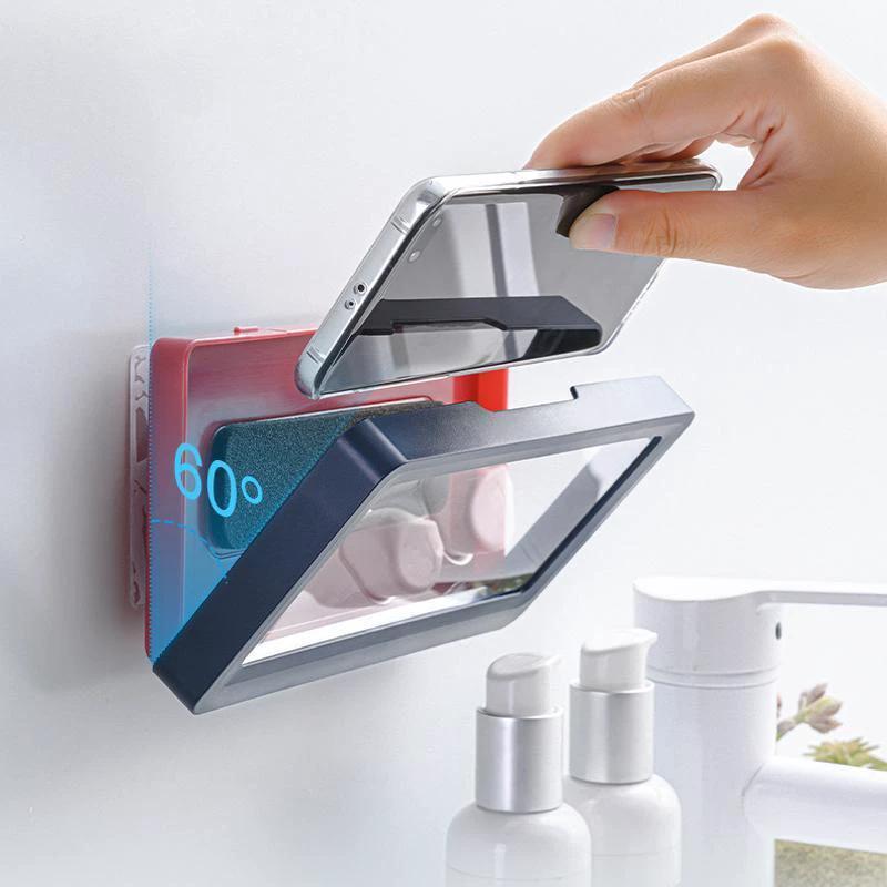 Waterproof phone holder for the bathroom by Bowlift