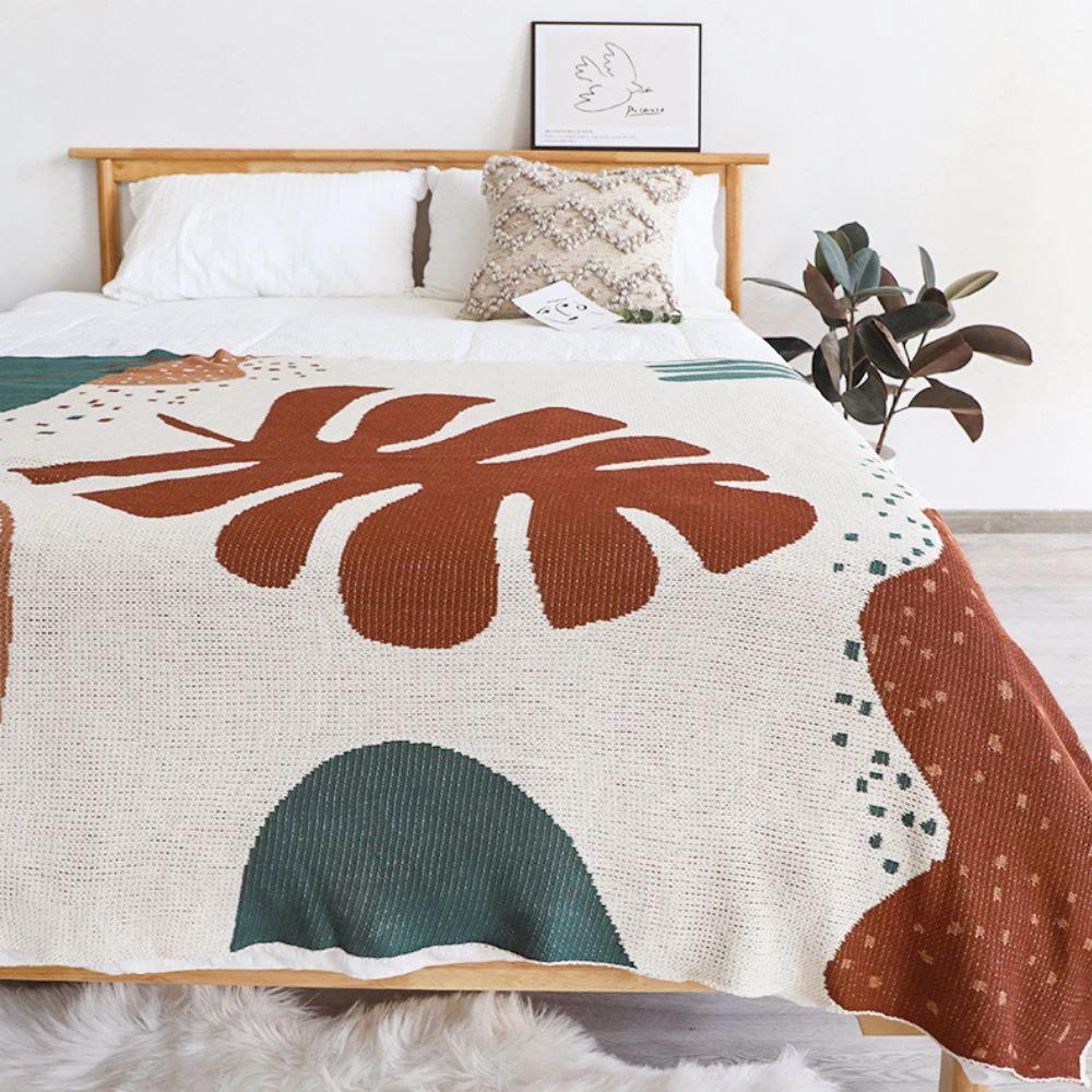Abstract Style Knitted Throw by Casa & Beyond