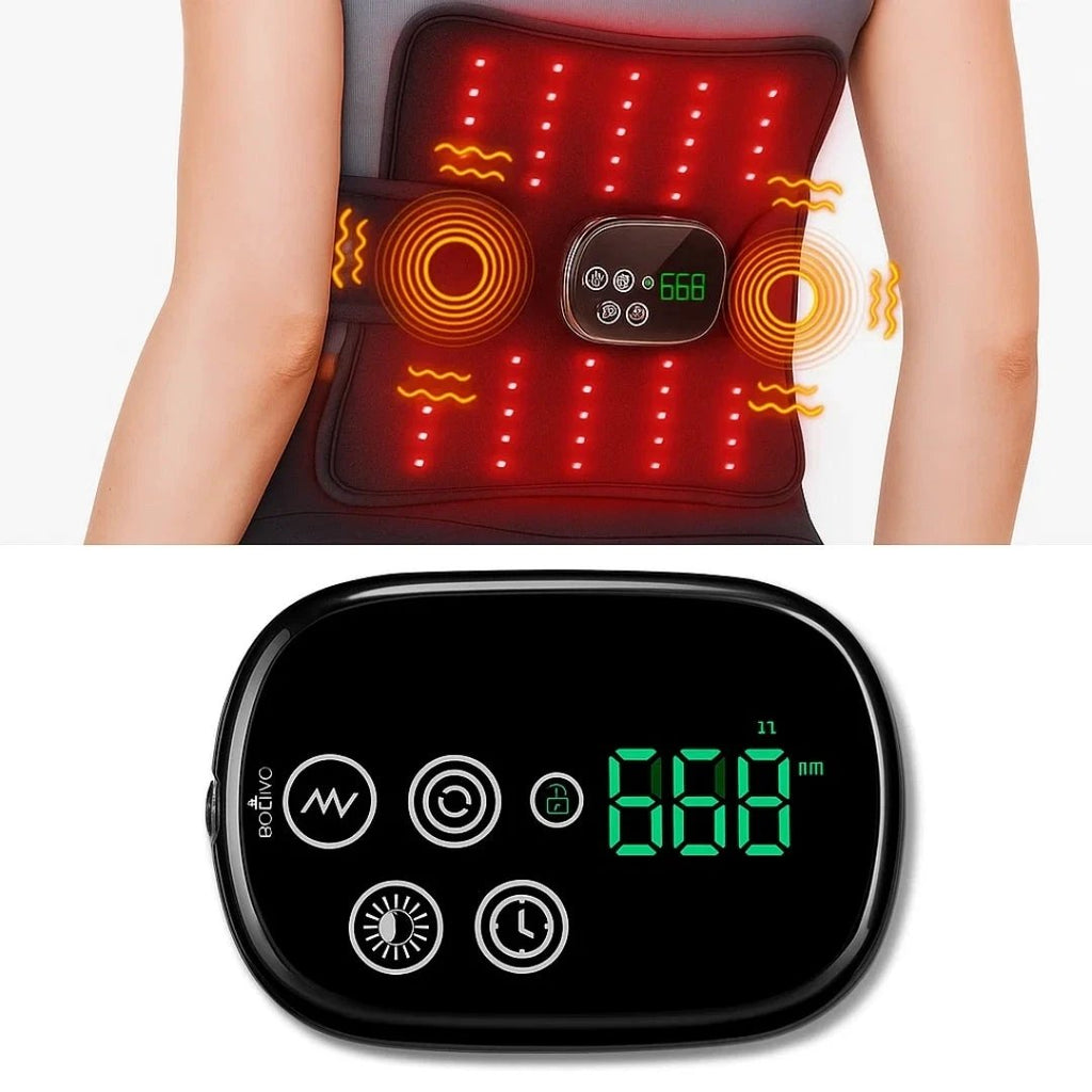 Red Light Therapy & Vibration – Rechargeable Heated Wrap – Eases Back Pain, Stiffness & Muscle Aches Bowlift by Bowlift
