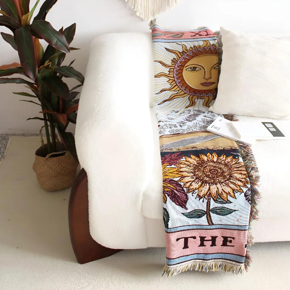 Boho Sun Tapestry Blanket by Casa & Beyond