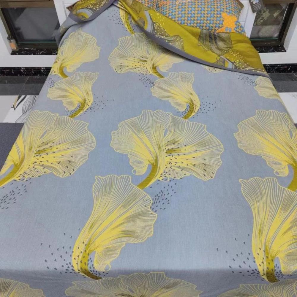 Zantedeschia Flower Reversible Cotton Blanket by Casa & Beyond
