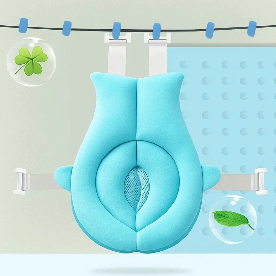 AquaNest | Baby Bath Support – Non-Slip Cushion – Quick-Drying Fabric – Newborn Safety Bowlift by Bowlift