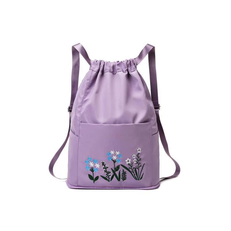Multifunctional travel backpack with drawstring and embroidery by Bowlift