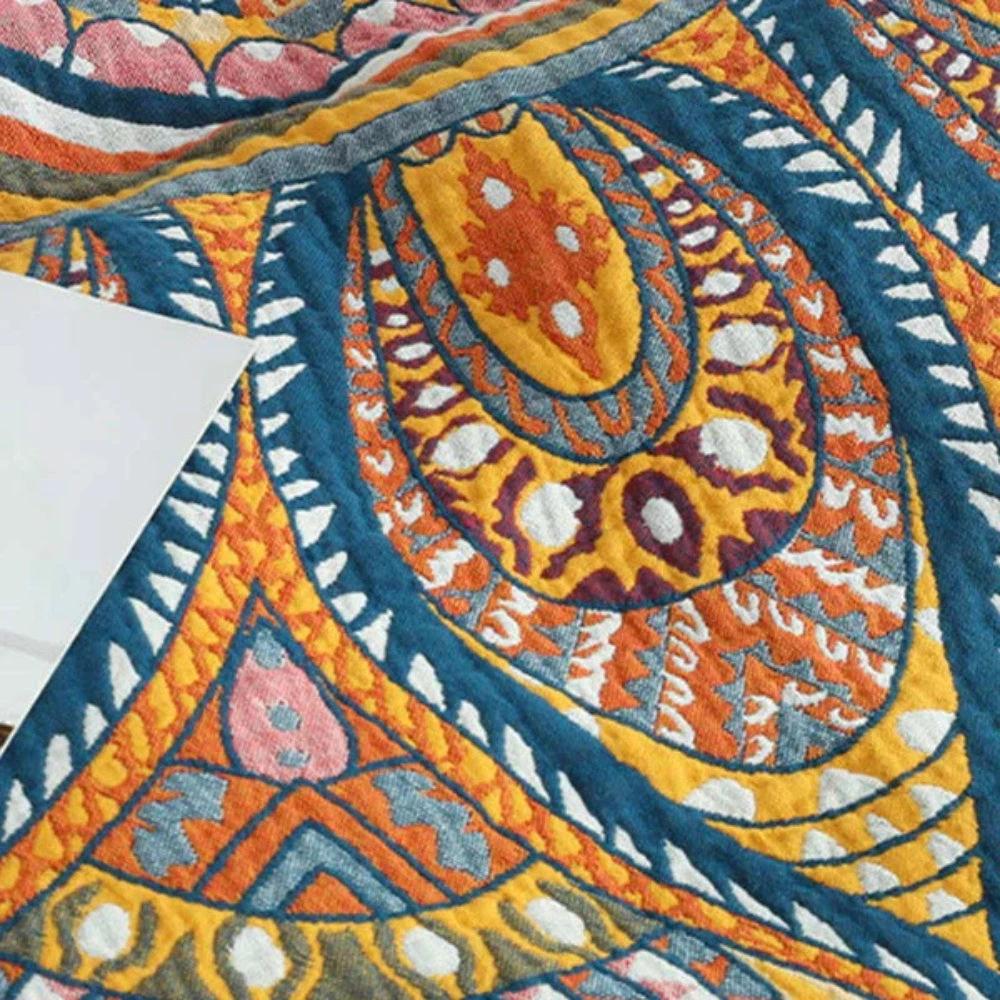 Golden Lotus Comfort Reversible Blanket by Casa & Beyond