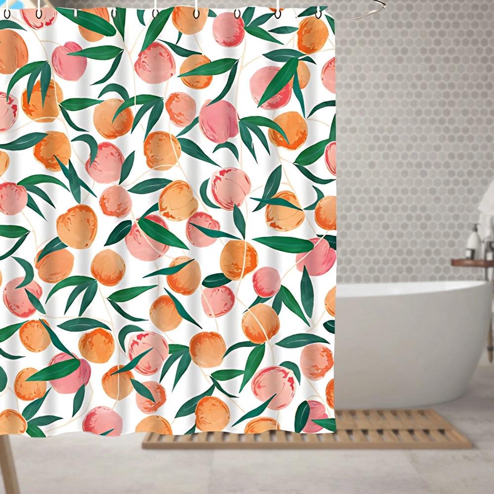 Fresh Peach Paradise Shower Curtain by Casa & Beyond