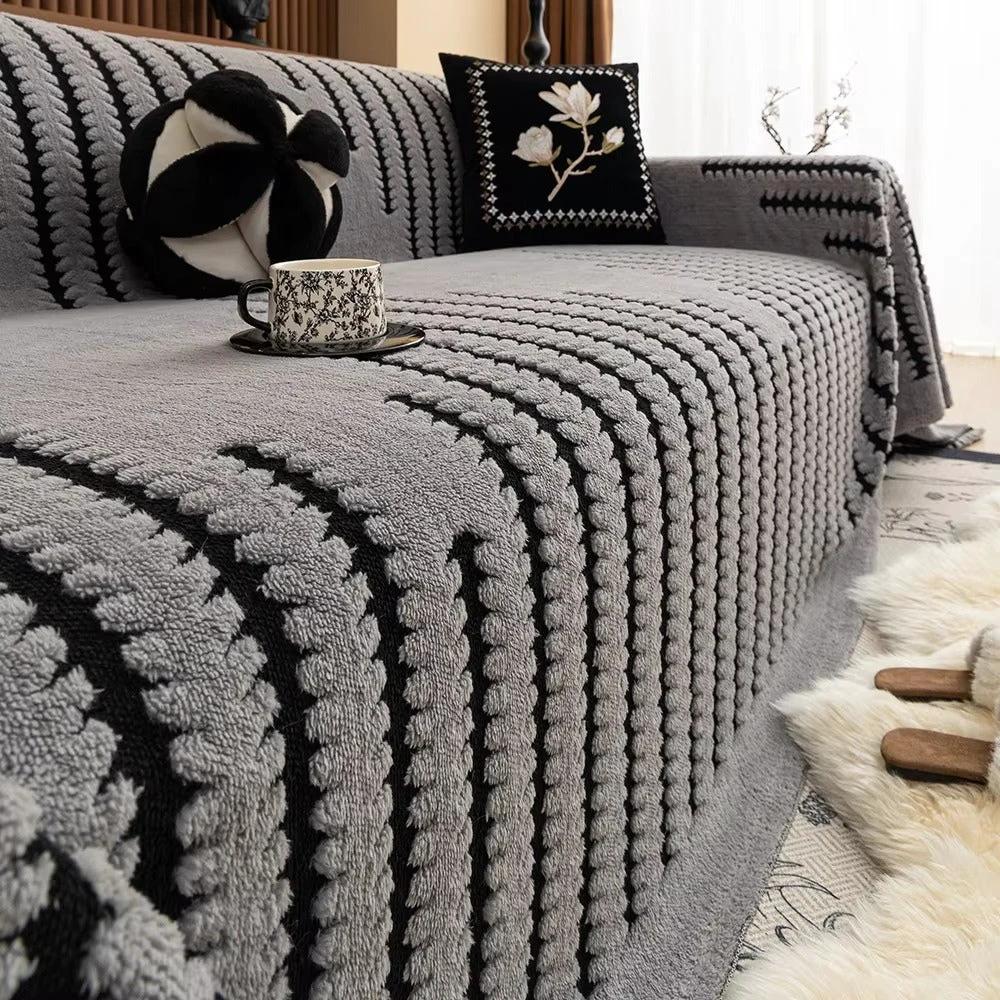 Heritage Plush Tufted Sofa Cover by Casa & Beyond