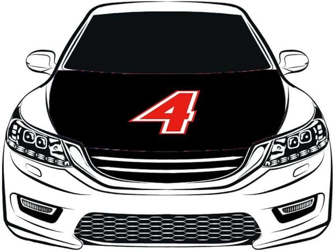 Number Car Hood Cover Flag ,Engine Flag ,3.3X5ft/6X7FT, 100% Polyester Elastic Fabrics Can be Washed Suitable for large SUV and Pickup Trucks by flagsshop