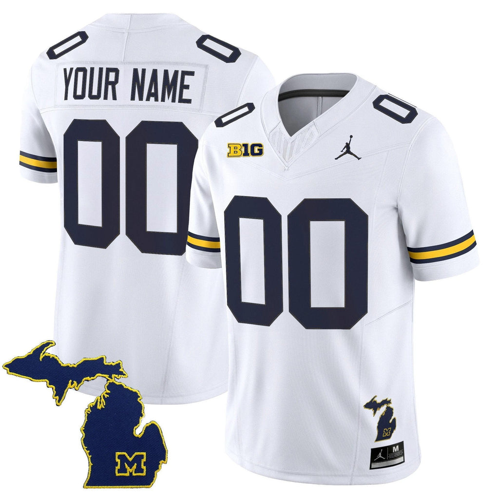 Custom Michigan Wolverines Jersey 2025 Vapor Limited V2 Stitched White by My Store NCAA Football Jerseys