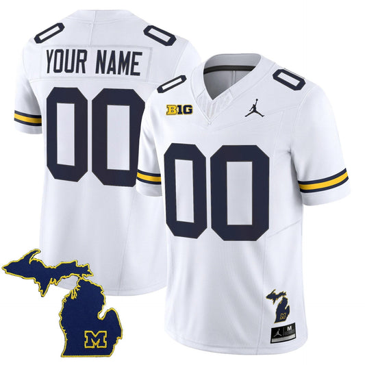 Custom Michigan Wolverines Jersey 2025 Vapor Limited V2 Stitched White by My Store NCAA Football Jerseys