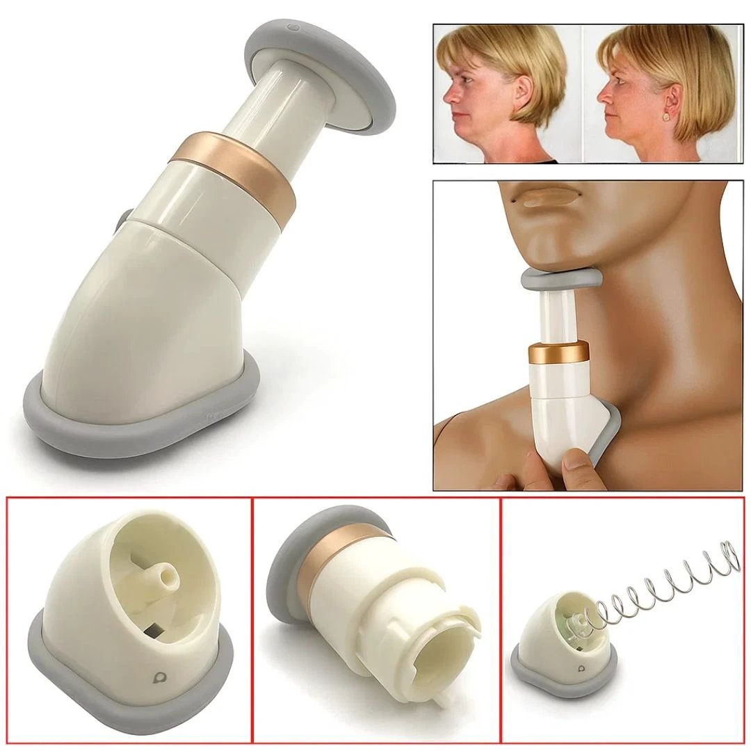 JawDefine | Neckline Slimmer – Double Chin Remover – Coil Resistance – Lightweight – Home Facial Exercise Bowlift by Bowlift