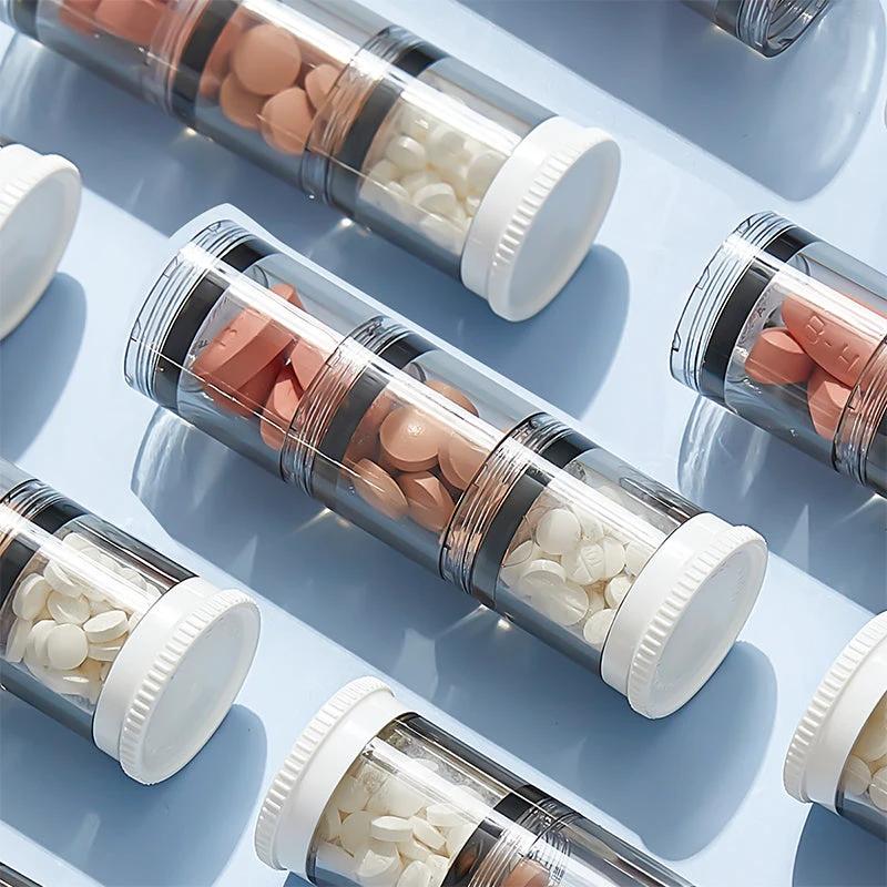 Portable high-capacity weekly pill organizer by Bowlift