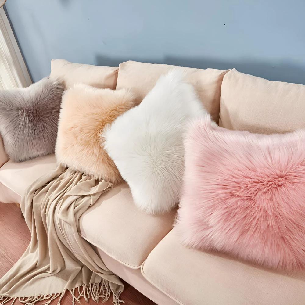 Furry Cushion Covers by Casa & Beyond