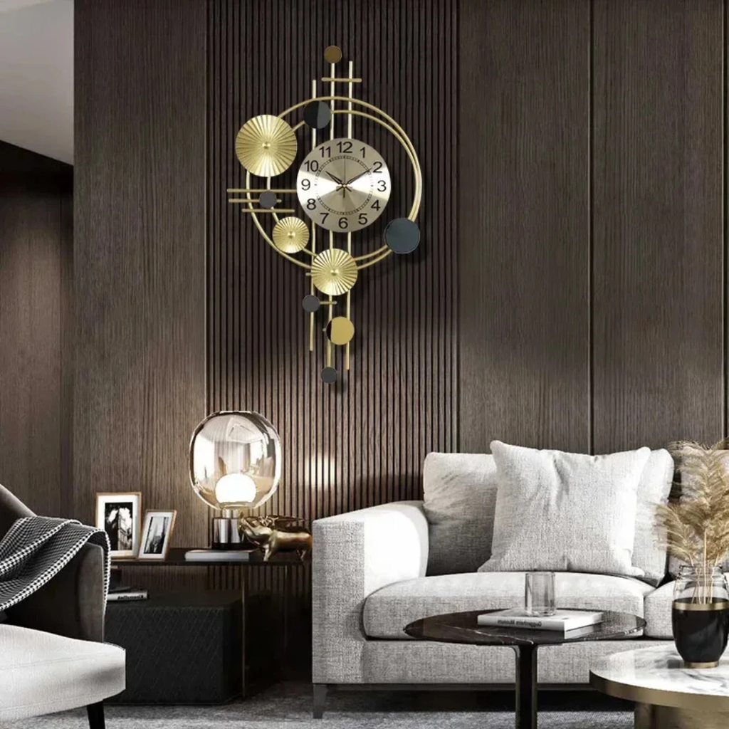 Vornix | Large Modern Wall Clock – Elegant Metal Design for Living Room or Office by BowLift