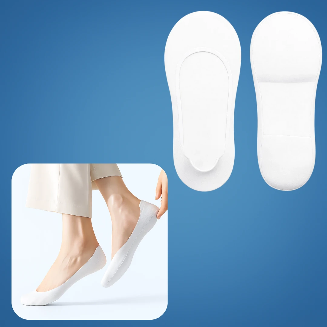 Show Padded Socks – Shock Absorbing Comfort – Breathable Cotton Cushion – Anti-Slip Heel – Women All-Day Walking Relief Bowlift by Bowlift