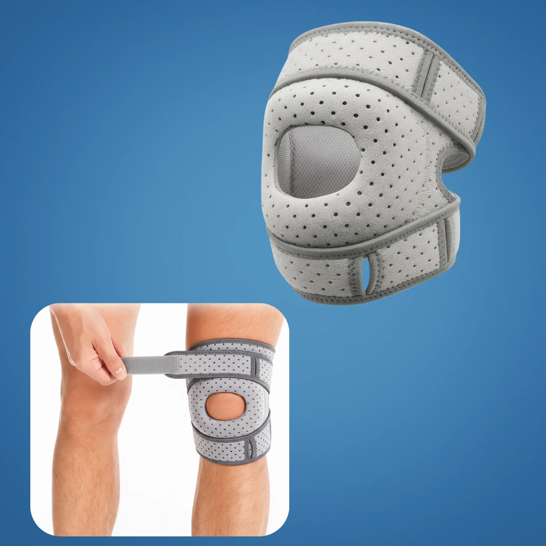 Knee Pain Relief – Breathable Elastic Support – Adjustable Non Slip Strap – Running Training Daily Use Bowlift by Bowlift
