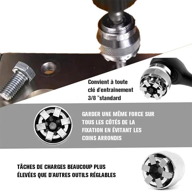 Universal adjustable magic nut socket key by Bowlift